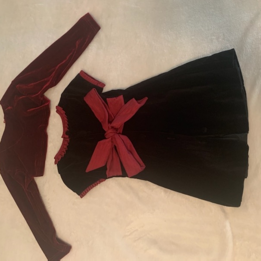 Laura ashley girls 2 piece dress and bodero top